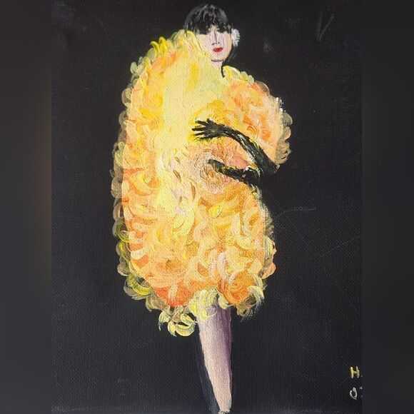 Original My darling  Woman Canvas 8"×10" Acrylic Painting - Picture 1 of 8